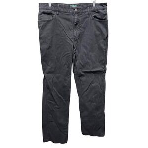 Woolrich Straight Leg Utility Pants 34/30 Black Cotton Stretch Mens Workwear